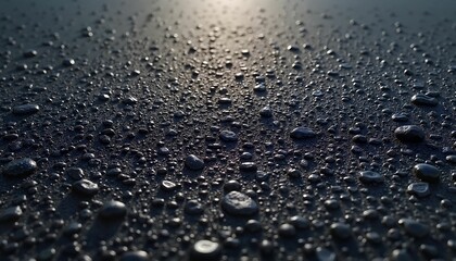 The complex texture of asphalt with its coarse grained surface in a mesmerizing macro photograph