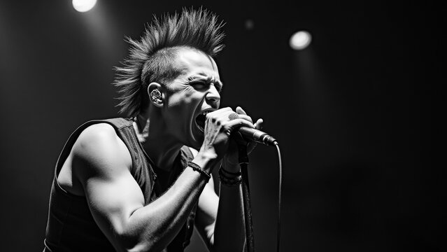 Vintage Punk Rock Front Man