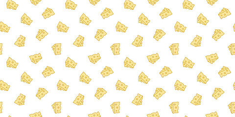 Cheese pattern background. Seamless pattern of cheese doodle illustration background. Cheese doodle pattern background. Seamless Pattern of a Cheese. 