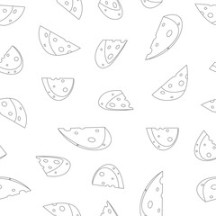 Cheese pattern background. Seamless pattern of cheese doodle illustration background. Cheese doodle pattern background. Seamless Pattern of a Cheese. 