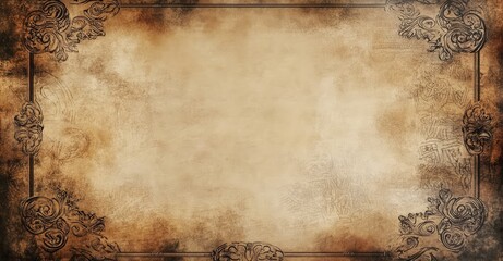 Ancient Parchment Texture. AI generated illustration.