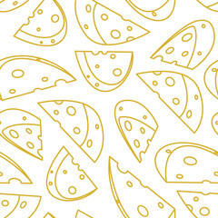 Cheese pattern background. Seamless pattern of cheese doodle illustration background. Cheese doodle pattern background. Seamless Pattern of a Cheese. 