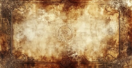 Fototapeta premium Ancient Parchment Texture. AI generated illustration.