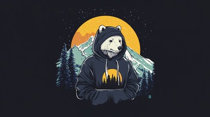 A logo design for a winter hoodie that captures the essence of warmth and style. This logo should incorporate elements that evoke a cozy winter feel, such as snowflakes, mountains,