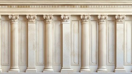 Obraz premium White pillars and wall