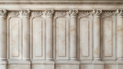 Fototapeta premium Classic pillars in white