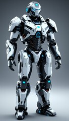 Robot with HUD and detailed textures