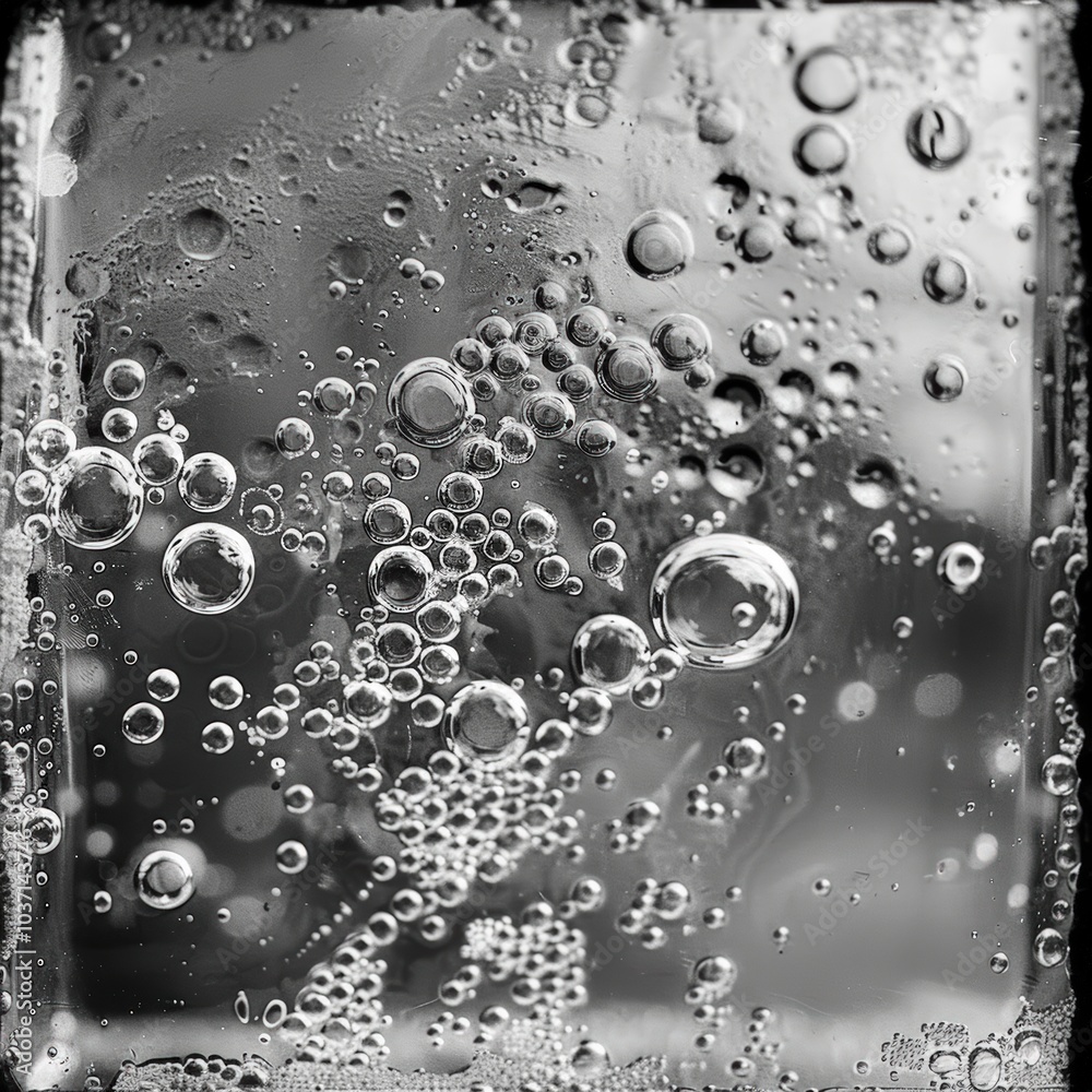 Poster Abstract bubbles in water