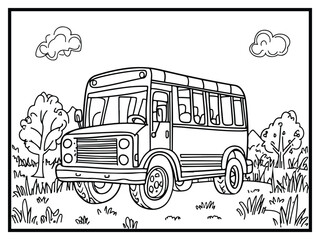 coloring pages cute transportation kids funny