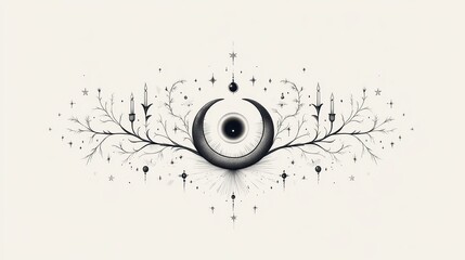 Vintage Gothic Eye Tattoo Design