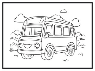 coloring pages cute transportation kids funny
