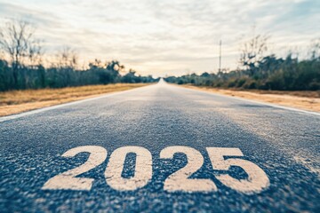 2025 destination marked on endless highway