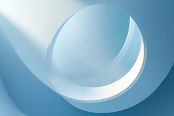 Obraz premium Dreamy Pastel Blue Texture Featuring Light Circles