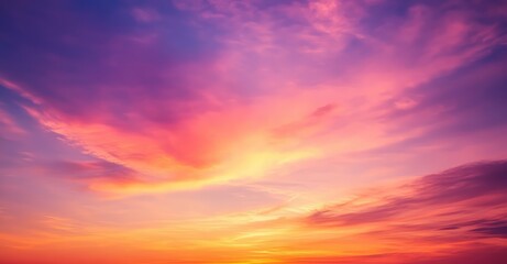 Obraz premium Breathtaking Sunset Sky. AI generated illustration.