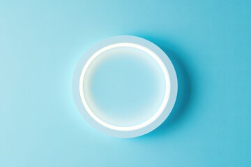 Ethereal Pastel Blue Background Adorned with Circles