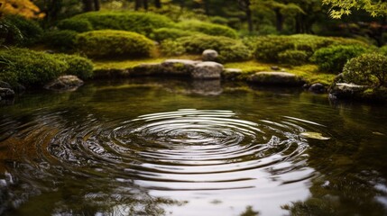 Obraz premium Ripples in a Japanese Garden