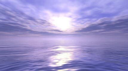 Obraz premium Tranquil Sunset Over Calm Water Surface