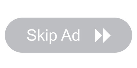 skip advertisement icon, media player icon, skip ad sign, symbol, skip icon for website design, logo , app ui, ux, abstract vector illustration 