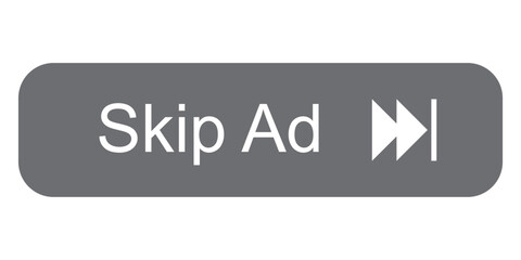 Fototapeta premium skip ad advertisement icon isolated on a white background