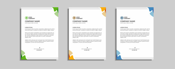 modern corporate letterhead template design