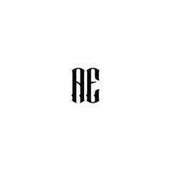 AE monogram logo design letter text name symbol monochrome logotype alphabet character simple logo
