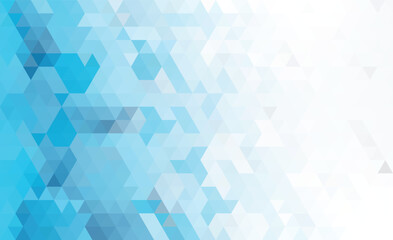 Abstract geometry triangle blue and white with space texture background pattern.