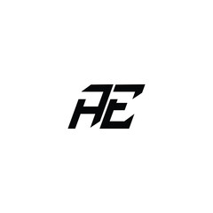 AE monogram logo design letter text name symbol monochrome logotype alphabet character simple logo