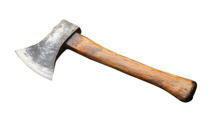 A sharp axe isolated on transparent background