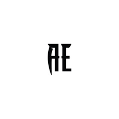AE monogram logo design letter text name symbol monochrome logotype alphabet character simple logo
