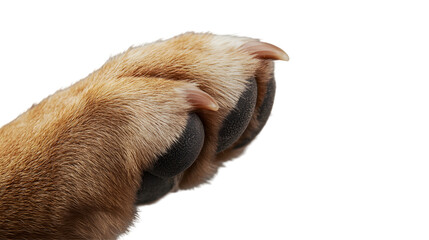 Dog's paw isolated on transparent background