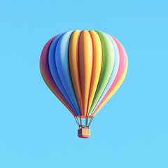 Fototapeta premium background illustration hot air balloon in sky 