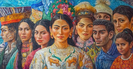 Fototapeta premium Celebrating Hispanic Heritage Month. AI generated illustration.