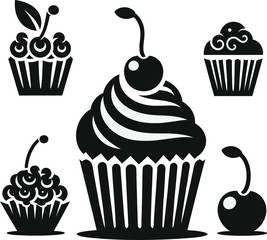 set of cupcakes
