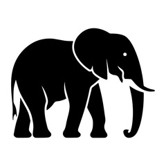 Obraz premium Elephant Silhouette | Majestic Wildlife Animal Vector