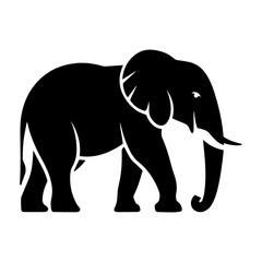 Fototapeta premium Elephant Silhouette | Majestic Wildlife Animal Vector