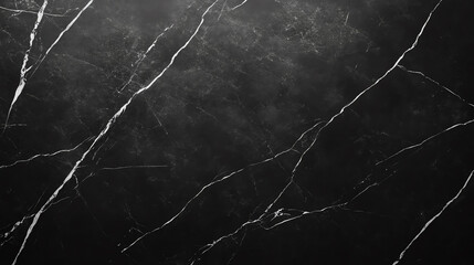 Elegant black marble background with fine white veining, perfect for showcasing luxurious designs and creative projects.