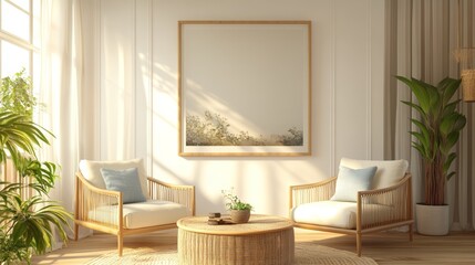 An airy room filled with natural textures and ample light offers a tranquil space for relaxation and comfort.