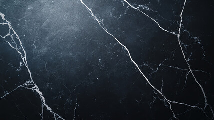 Elegant black marble surface with subtle white veins, perfect for backgrounds or texture applications in graphic design.