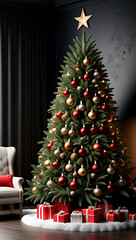 christmas tree backdrop works well showcasing products visually appealing way