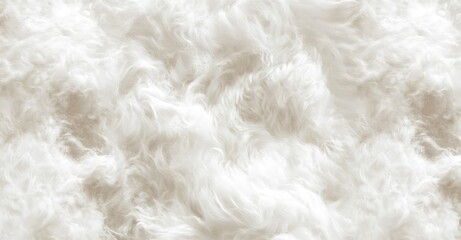 Obraz premium Soft White Wool Texture Background. AI generated illustration.