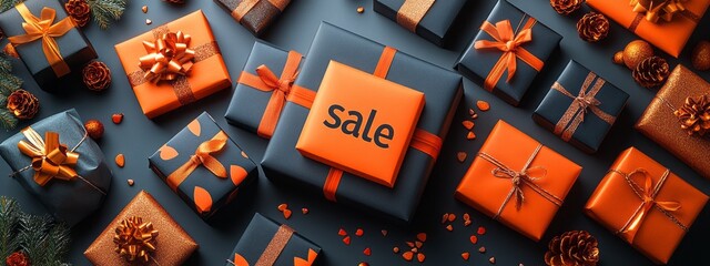 gift boxes with the inscription sale.
