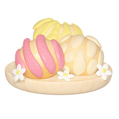 3D Mexican Pan Dulce