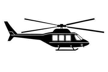 helicopter silhouette vector illustration