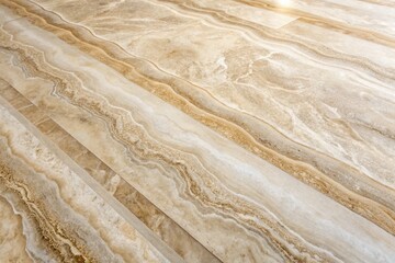 Closeup of New Beige Polish Travertine and Lite Grey Marble with High Depth of Field for Elegant Interior