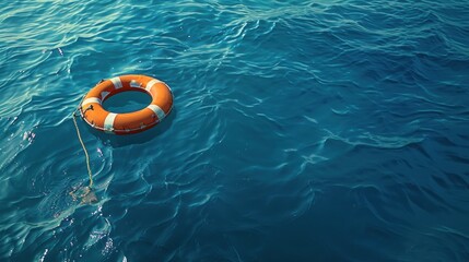 Lifebuoy in the Ocean
