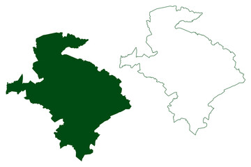 Olinala municipality (Free and Sovereign State of Guerrero, Mexico, United Mexican States) map vector illustration, scribble sketch Olinalá map