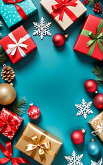 colorful christmas decorations include backgrounds gift boxes ornaments festive wallpaper merry atmosphere