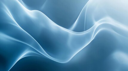 Obraz premium Abstract blue background, translucent, waves, water, fog, smoke, wallpaper, 3D