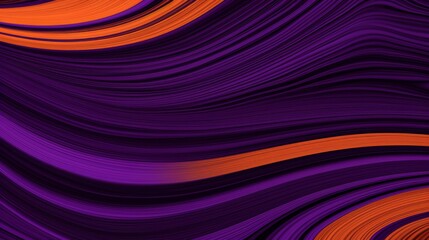 Abstract textural background of purple and orange shades , waves on black background, 3D, wallpaper
