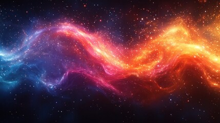 Obraz premium A vibrant cosmic swirl of colors representing the beauty of the universe.